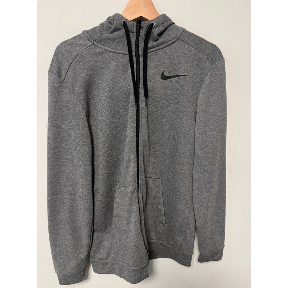 Nike Full Zip Hoodie Mens Small Gray Pre-owned Dri-FIT Training Jacket
